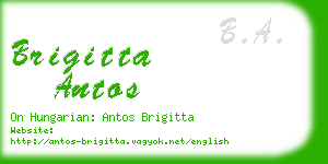 brigitta antos business card